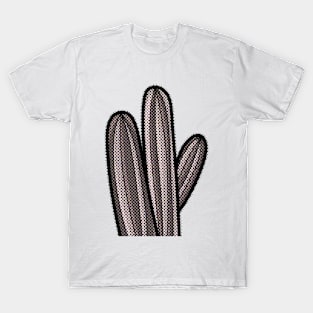 Halftone Grey Cactus T-Shirt